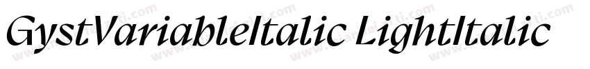 GystVariableItalic LightItalic字体转换